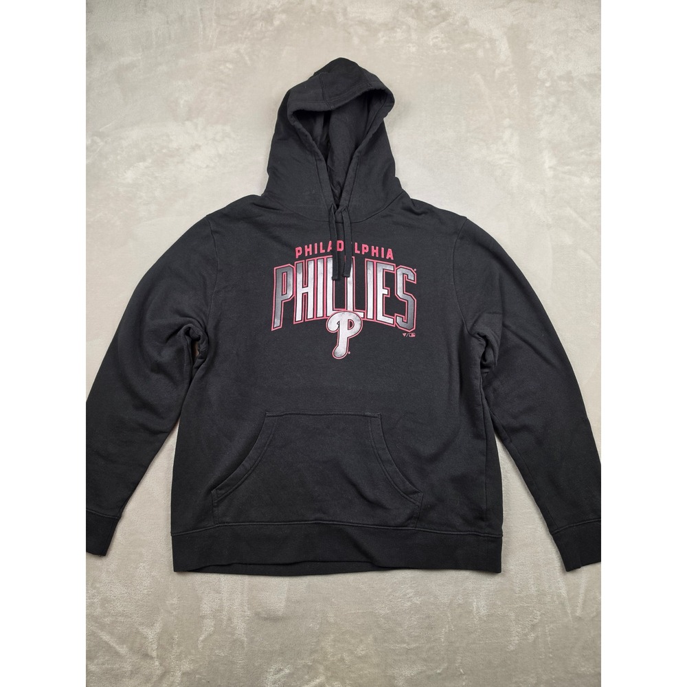 Fanatics Philadelphia Phillies Hoodie Mens XL Black MLB Baseball Pullover Logo